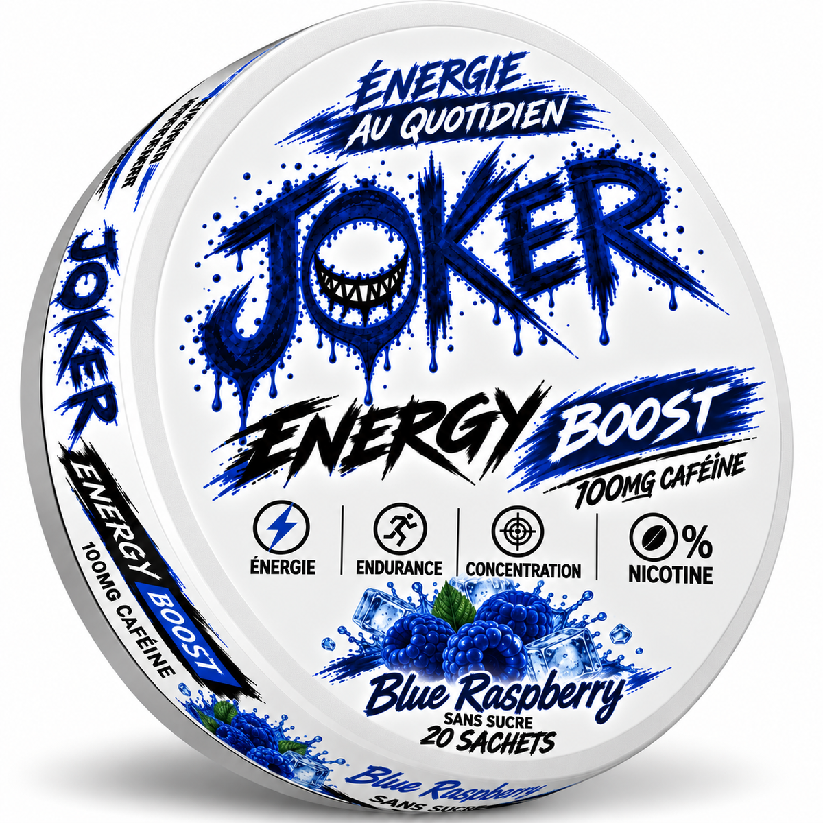 JOKER BOOST ENERGY QUOTIDIEN ✦ BLUE RASPBERRY✦100mg Caféine