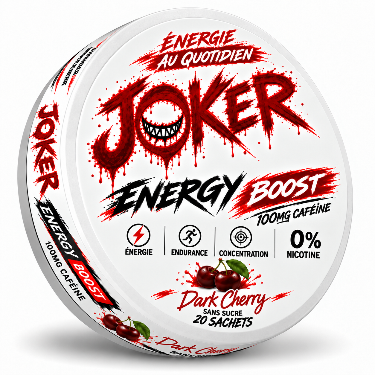 JOKER BOOST ENERGY QUOTIDIEN ✦ DARK CHERRY✦100mg Caféine