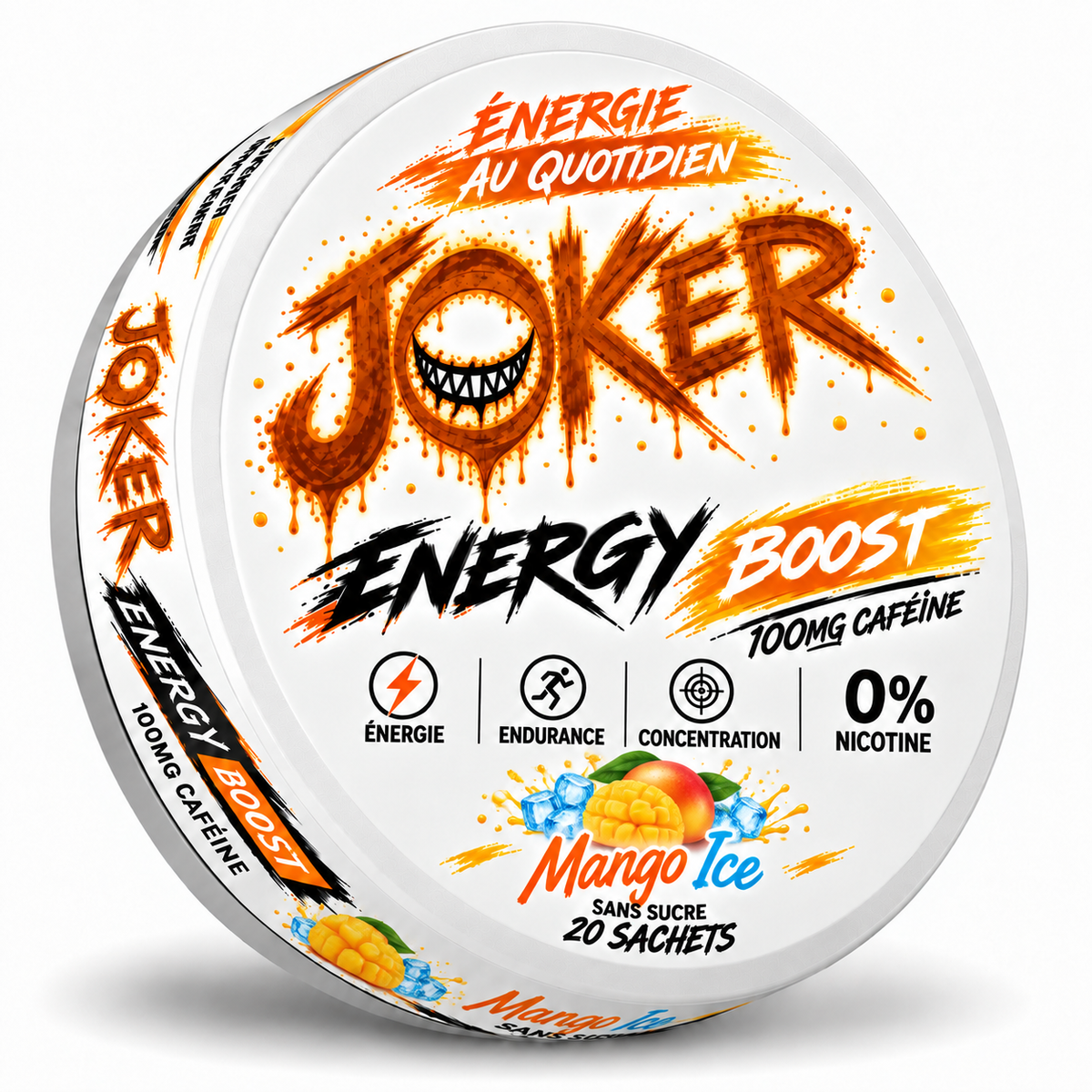 JOKER BOOST ENERGY QUOTIDIEN ✦ MANGO ICE✦100mg Caféine